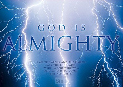 Wenskaart God is almachtig