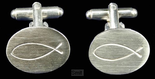 Manchetknopen zilver vis stel