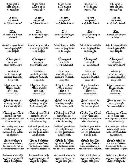 Stickervel 60 teksten inspirerende tekst