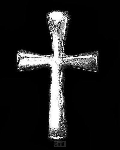 Reverpin zilver kruis 14 mm