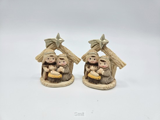 Nativity Holy Family/Star 6,5cm