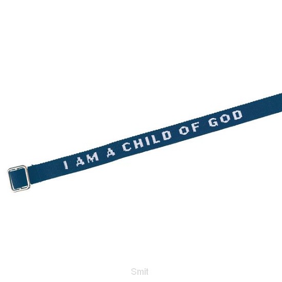 Geweven armband Blauw I am a child of Go