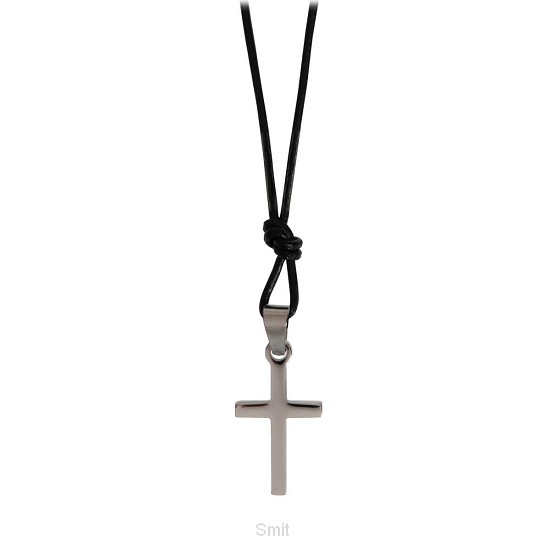 Necklace Cross Leather
