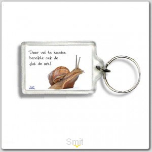 Sleutelhanger door vol te houden