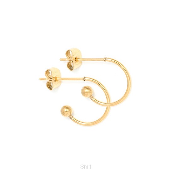 Oorbellen goud 13mm