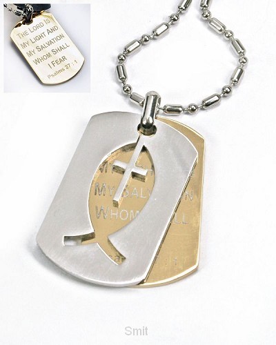 Ketting hanger vis kruis staal ps 27:1