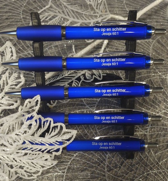 Pen blauw Sta op en schitter Jesaja 60:1