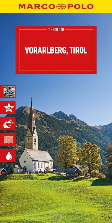 Marco Polo Wegenkaart Vorarlberg, Tirol