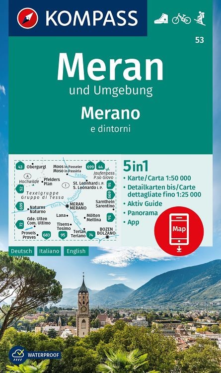 Kompass WK53 Meran und Umgebung