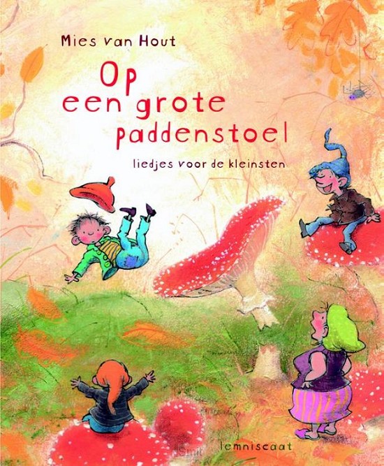 Op een grote paddenstoel kartonboek + cd