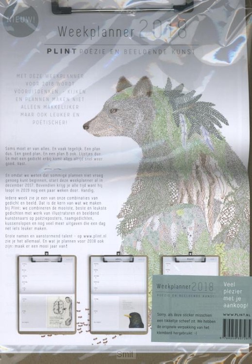 Plint - Poëzie en beeldende kunst weekplanner 2018
