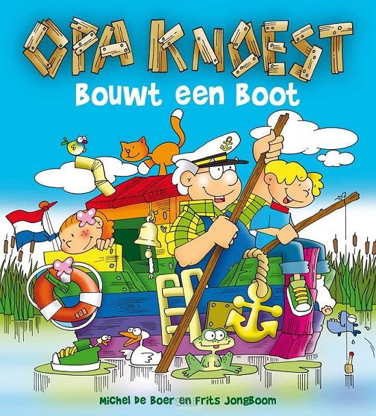 Opa knoest bouwt een boot