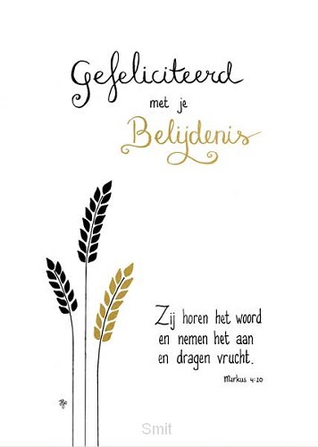 Kaart gefeliciteerd met je belijdenis