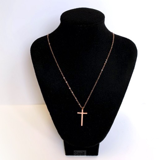 Ketting kruisje 3cm rose