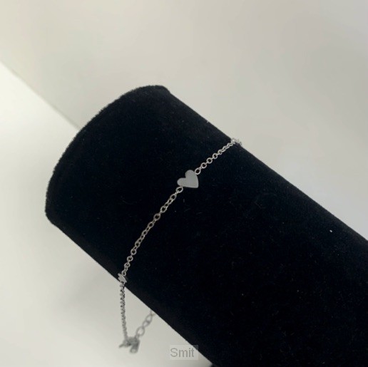 Armband drie hartjes zilver