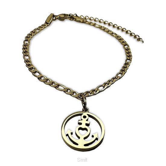 Armband hanger geloof hoop liefde goud