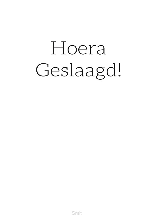 Hoera geslaagd