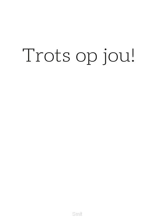 Trots op jou
