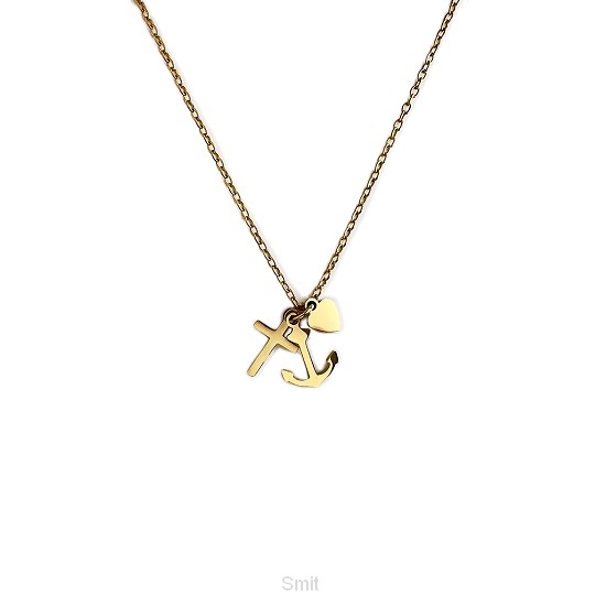 Ketting bedeltjes geloof hoop liefde gou