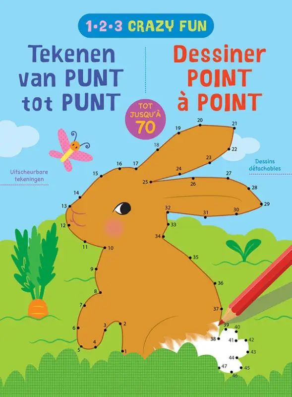 1-2-3 Crazy Fun - Tekenen van punt tot punt tot 70 / 1-2-3 Crazy Fun - Dessiner point à point jusqu'à 70
