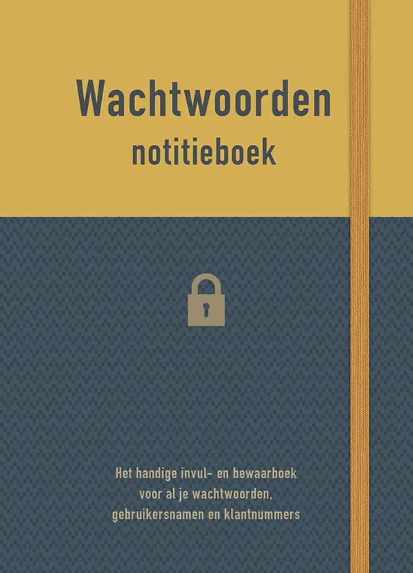 Notitieboek - Wachtwoorden (geel)