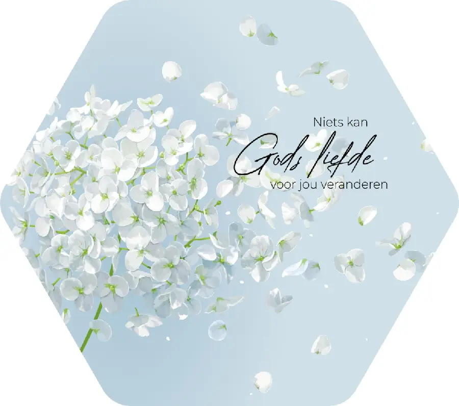 Niets kan Gods liefde. Maat L 50cm