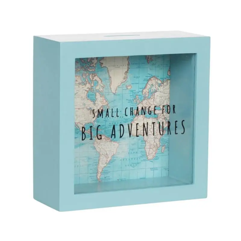 Spaarpot BIG ADVENTURES vintage world map