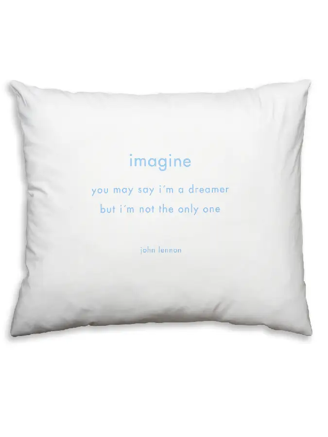 John Lennon gedicht;Imagine,op kussensloop SL25