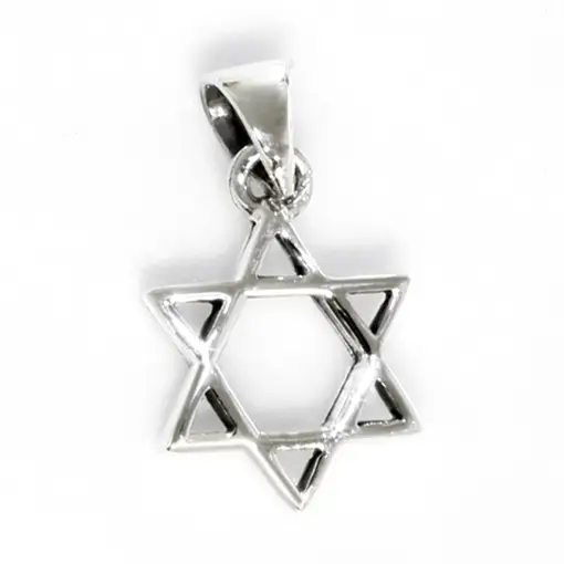 Silver pendant star of david 18x15mm