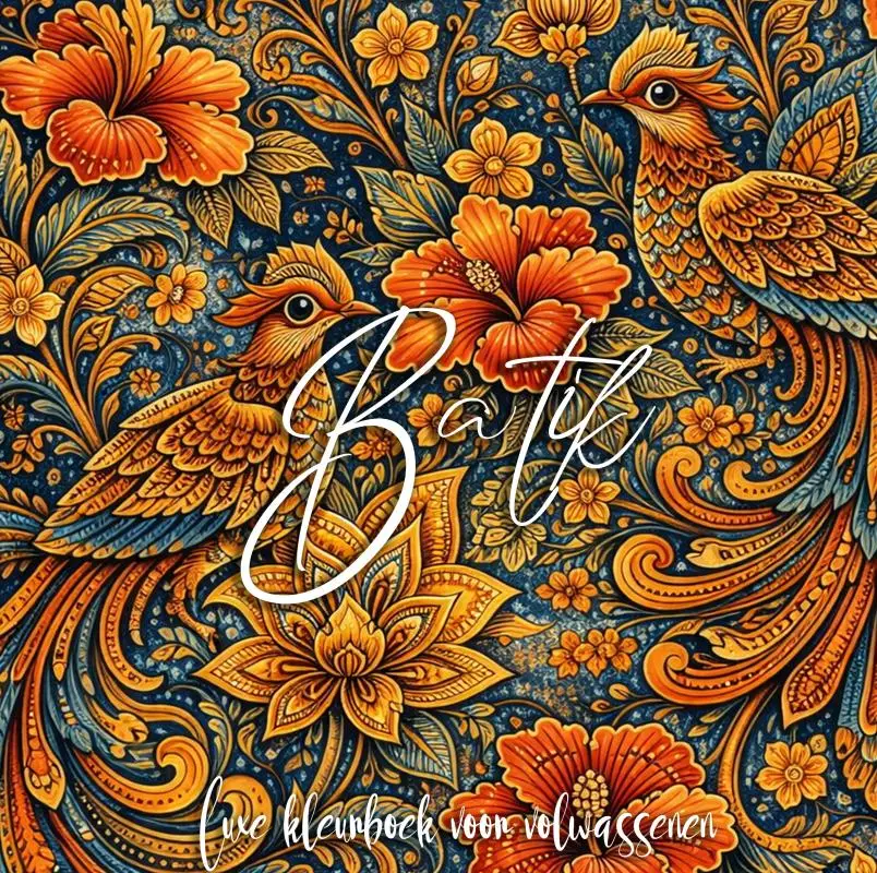 Luxe batik kleurboek voor volwassenen (hardcover)