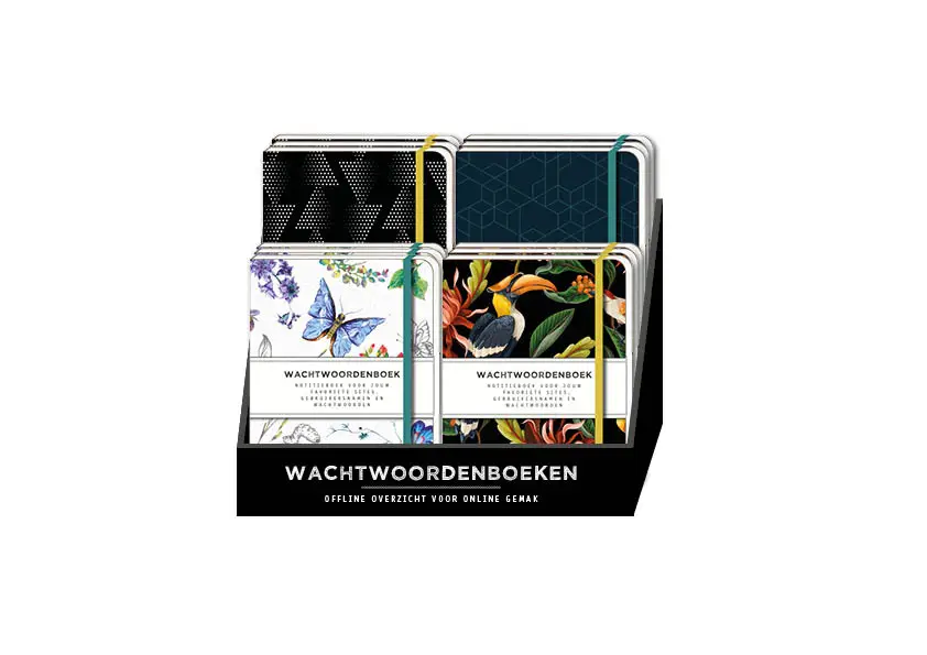 Display Wachtwoorden notitieboeken 4T x 3E