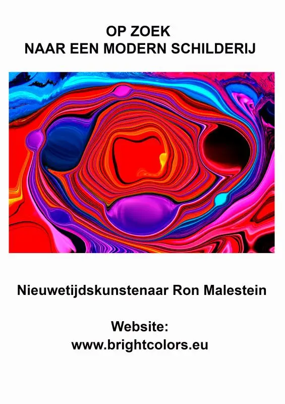 OP ZOEK NAAR EEN MODERN SCHILDERIJ