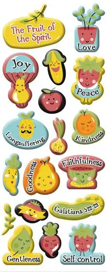 Puffy stickers fruit of the spirit set3