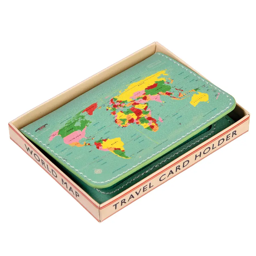 Kaarthouder vintage world map