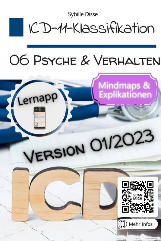 ICD-11-Klassifikation 06: Psychische Störungen, Verhaltensstörungen oder neuronale Entwicklungsstörungen Version 01/2023