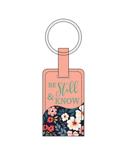 Luxleather keyring Be still & know