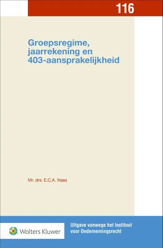 Groepsregime, jaarrekening en 403-aansprakelijkheid