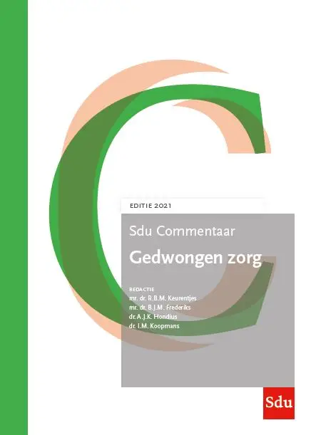 Sdu Commentaar Gedwongen zorg 2021