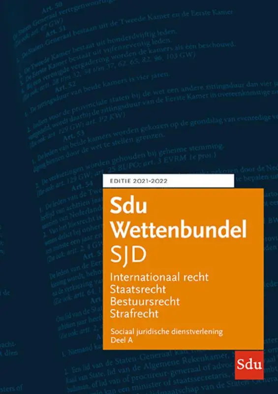 Sdu Wettenbundel Sociaal Juridische Dienstverlening 2021-2022 (set 2 delen)