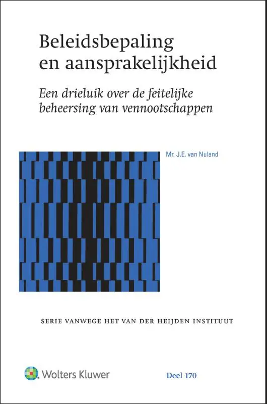 Beleidsbepaling en aansprakelijkheid