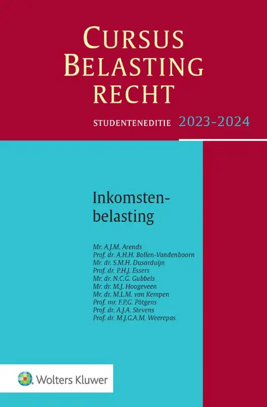 2023-2024 / Cursus Belastingrecht Inkomstenbelasting / Studenteneditie