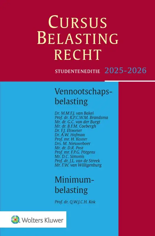 Cursus belastingrecht Vennootschapsbelasting / 2025-2026