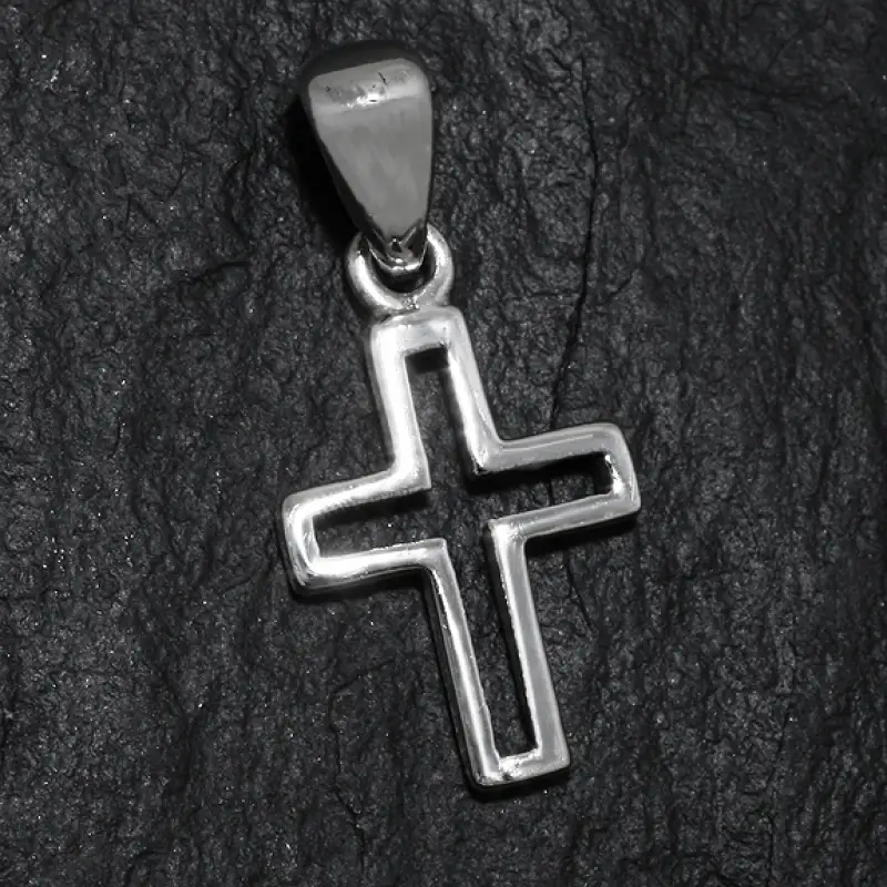 Silver Pendant Open Cross Small 14x10x1,