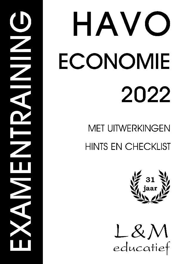 Examentraining / Havo Economie 2022