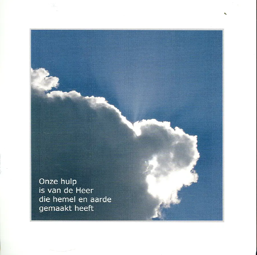 Wenskaart zon achter wolken