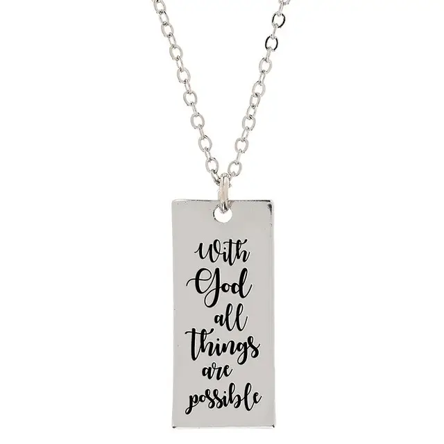 Silverplated Pendant/Necklace With God a
