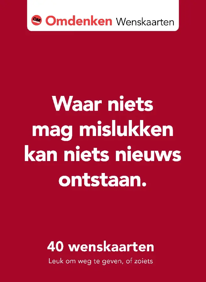 40 Omdenken wenskaarten
