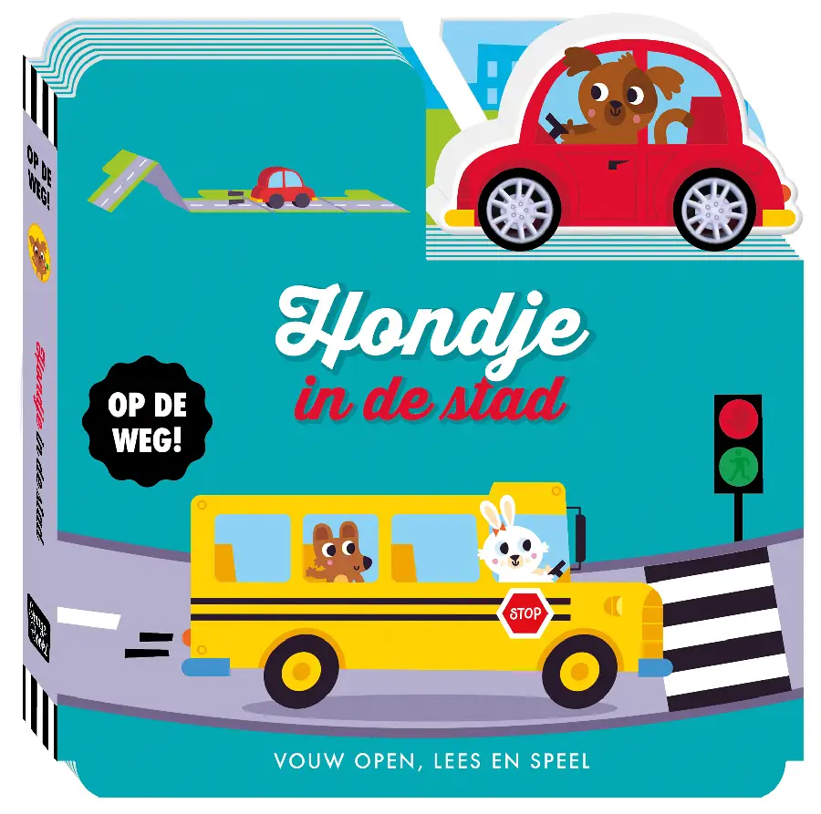 Op de weg - Hondje in de stad