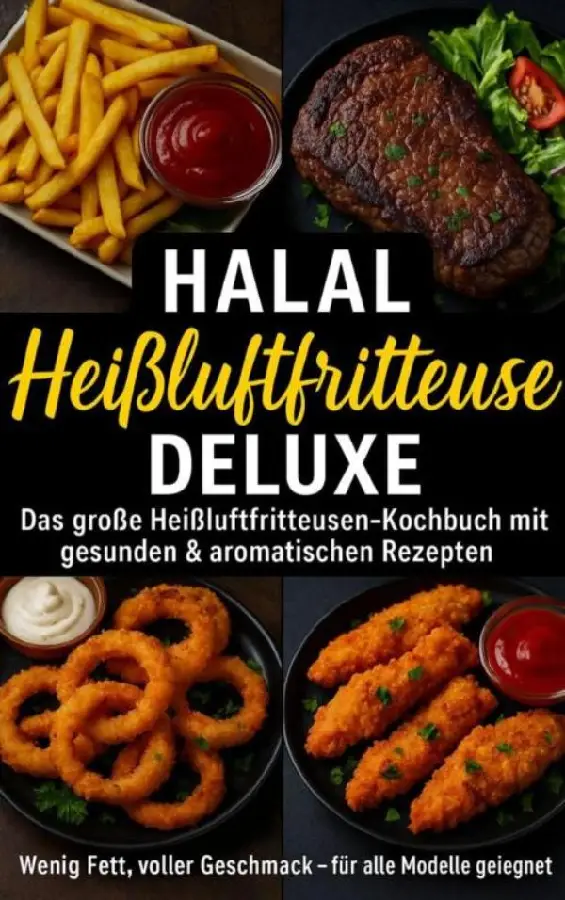 Halal Airfryer Deluxe: Das große Heißluftfritteusen-Kochbuch mit gesunden & aromatischen Rezepten