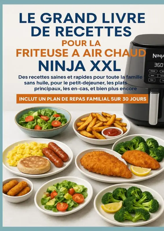 Le grand livre de recettes pour la friteuse à air chaud Ninja XXL Des recettes saines et rapides pour toute la famille -